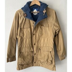 Vintage 70s Sierra Designs Khaki 60/40 Mountain Parka Coat Jacket L Made in USA
